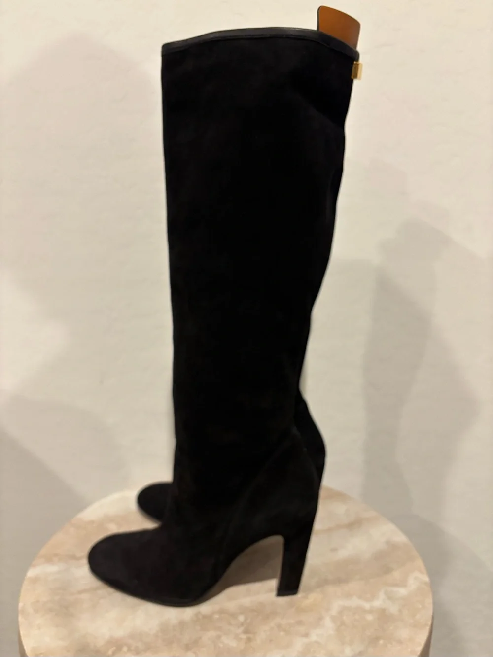 Stuart Weitzman Charlie Women’s Black Knee-High Suede Boots
